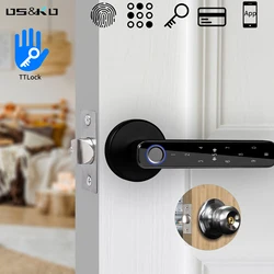 Fingerprint Door Lock for bedroom Biometric door Handle lock Digital Electronic Lock Smart lock for home house apartment office