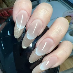 White Gradient French Nail Art Sticker Black Ink Blooming Wave Line Design Water Transfer Sliders Decals DIY Manicure Decoration
