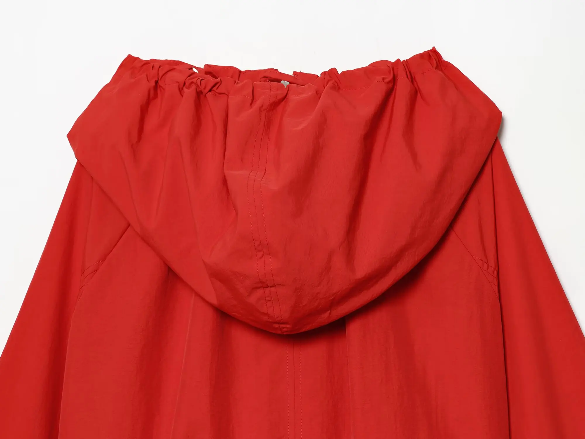 TFMLN Modische Damen-Kapuzenjacke mit Reißverschluss, lässig, Oversize, langärmlig, mit Kordelzug, geraffte Mäntel, Frühling, neu, Schnürmäntel für Damen – Detail 17