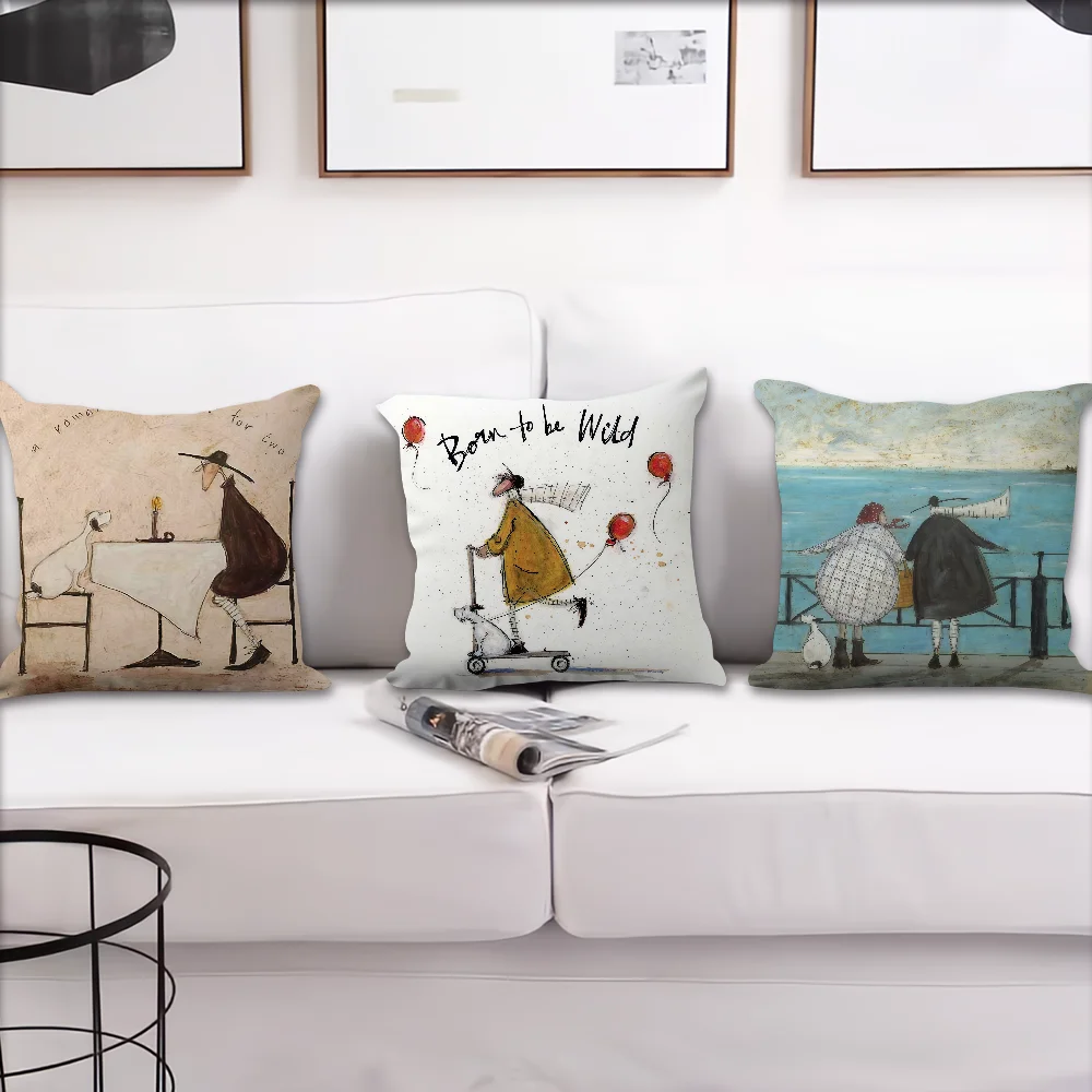 S-Sam T-Toft Art cushion cover For Pillow Printing Sofa Decoration Home Car Room Coffee Shop Office Nordic Simplicity