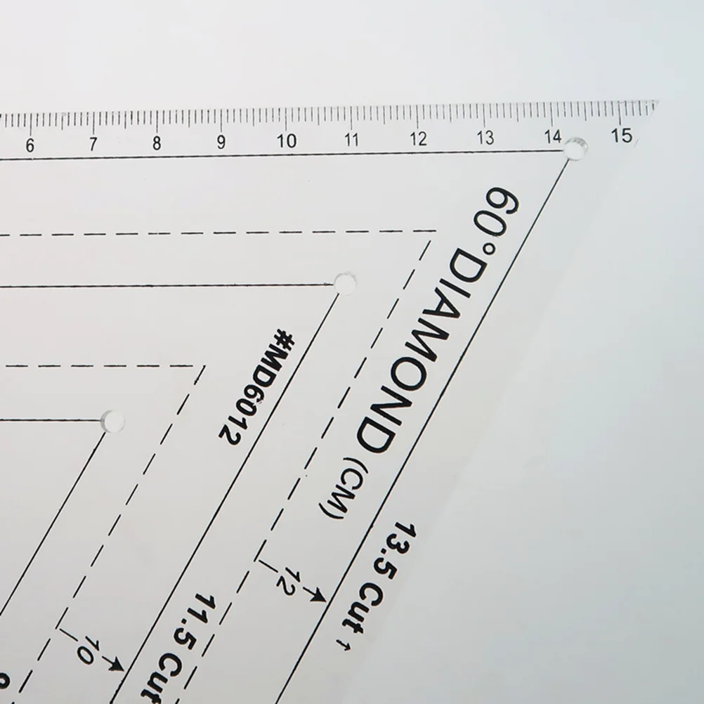 

Acrylic Patchwork Quilting Ruler 60 Degree Transparent Sewing Tailor Ruler Accurate Scale Craft Tool for Clothes Making Quilting
