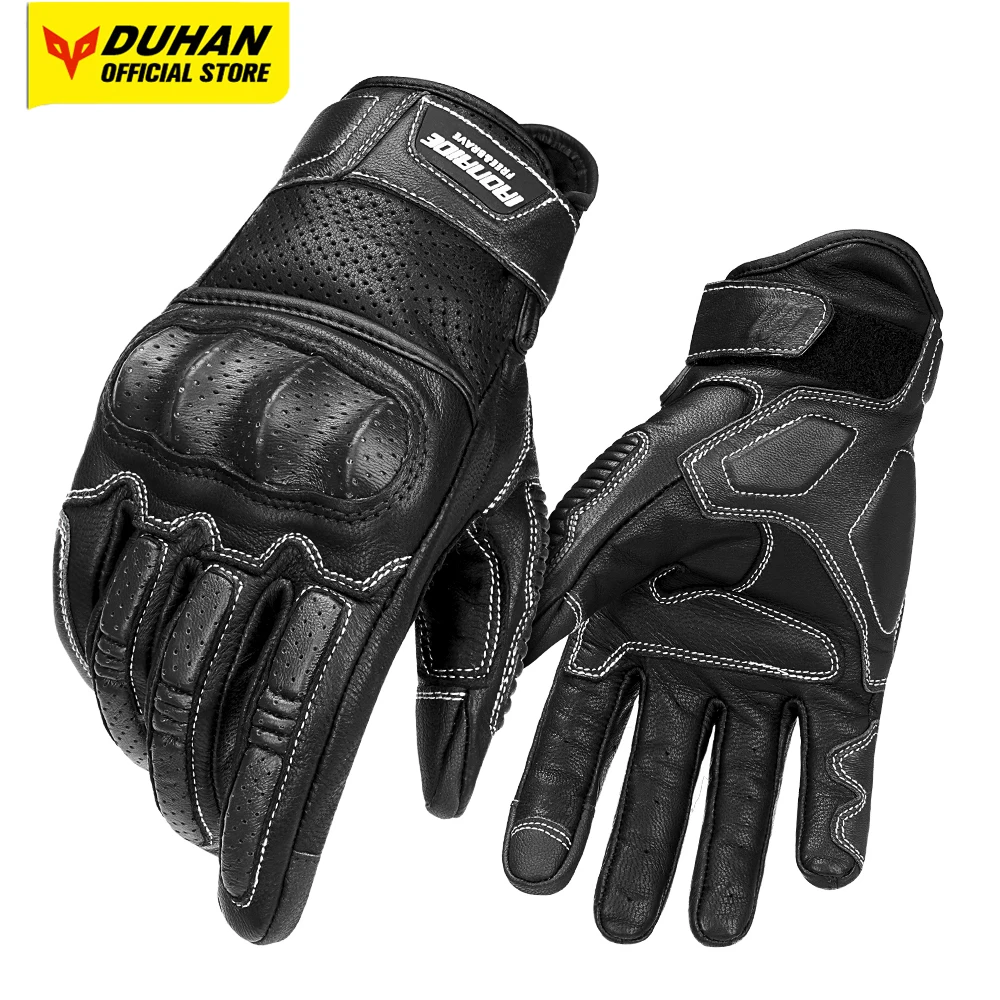 

Винтажные мотоциклетные перчатки из натуральной кожи, летние перфорированные дышащие мотоциклетные перчатки для мотокросса, одобренные CE, мотоциклетные перчатки