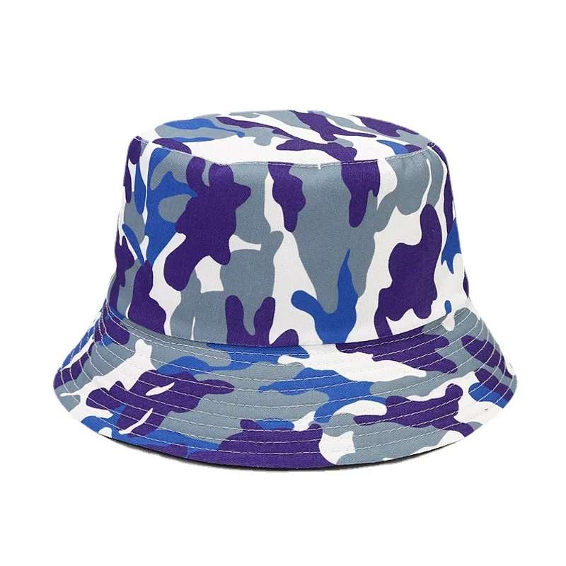 Camouflage Print Bucket Hats Men Women Kid Summer Outdoor Ports Sunscreen Panama Man Fishing Fisherman Caps Beach Travel Sun Hat