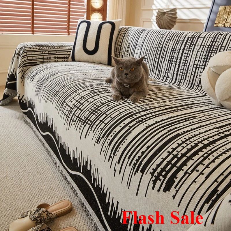 

2025 summer new foreign trade chenille sofa blanket sofa towel dust cover four seasons anti-cat scratch sofa blanket