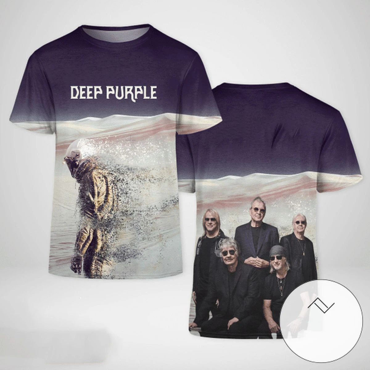 2025 جديد عميق الأرجواني روك تي شيرت الصيف ثلاثية الأبعاد طباعة الرجال النساء الهيب هوب الاتجاه قصيرة الأكمام تيز بلوز حجم الشارع ملابس للرجال #1