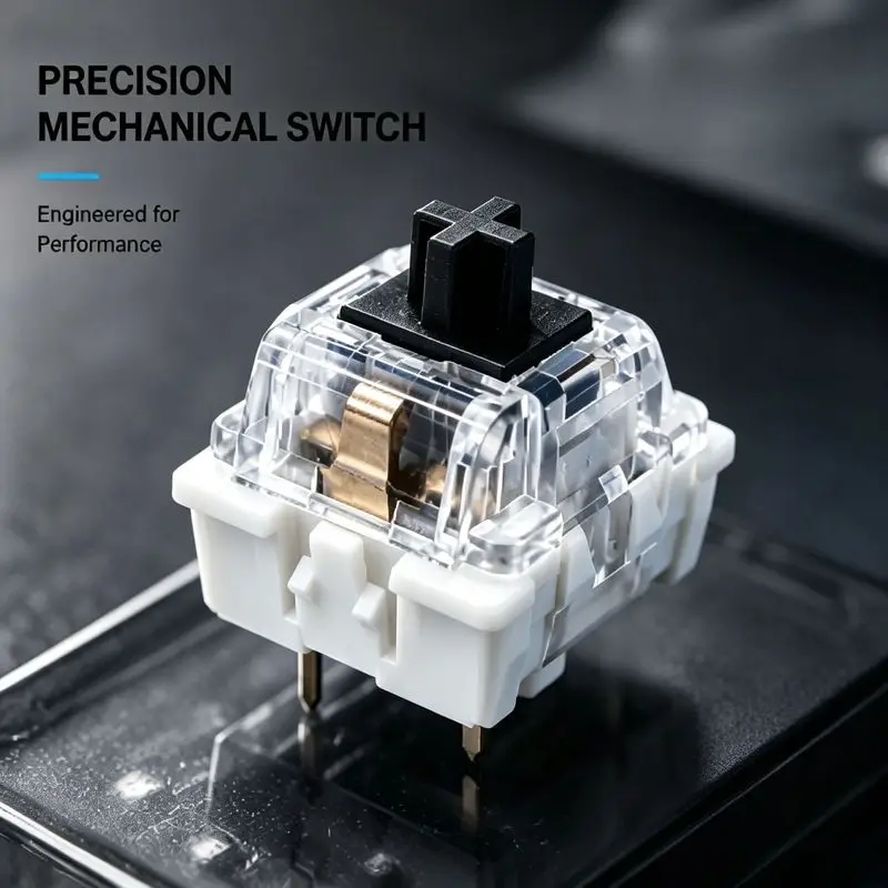 Mechanical Keyboard Switch 60Pcs with 10 Keychina chain Blue Red Black Brown Yellow with 10 Keychains for DIY Keyboard and Craft - view 5