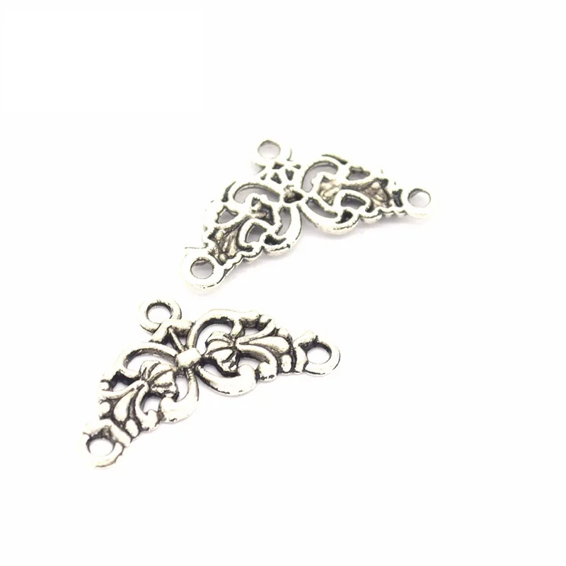 20pcs 골동품 실버 컬러 목걸이 결과 금속 매력 펜던트 쥬얼리 DIY 매력 수제 G105 만들기