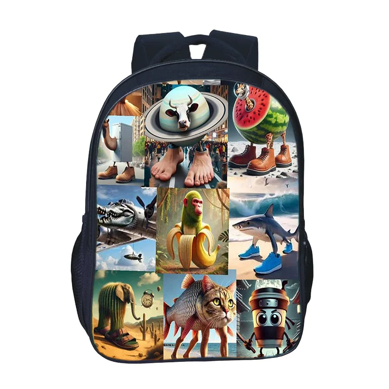 

Итальянский школьный рюкзак для подростков «сделай сам», большой вместительный дорожный рюкзак на молнии La Vaca Saturno Saturnita Child