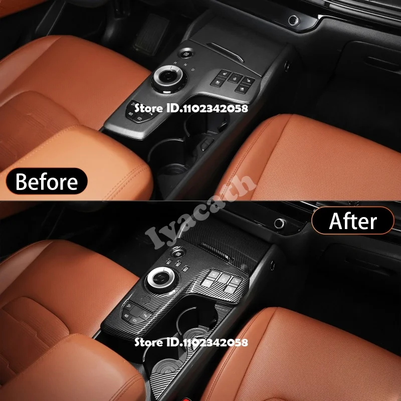 LHD for Kia Sportage NQ5 2026 ABS Carbonfiber Interior Window Lift Swtich Glass Rise Button Center Control Gear Shift Panle Trim