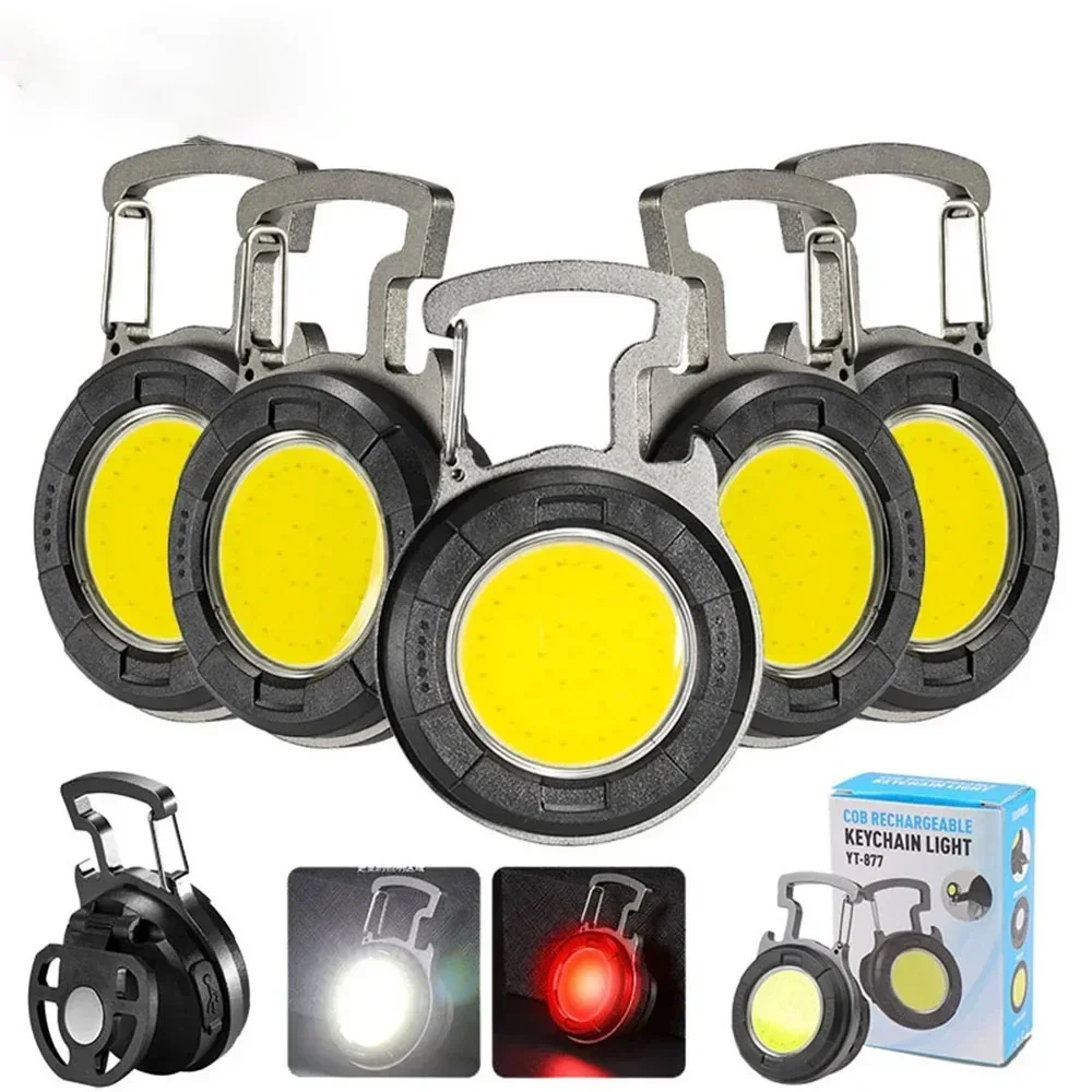 Interfaccia USB ricaricabile portatile multifunzionale Luce da lavoro a LED Luce da campeggio esterna di emergenza Luce portachiavi per arrampicata su roccia