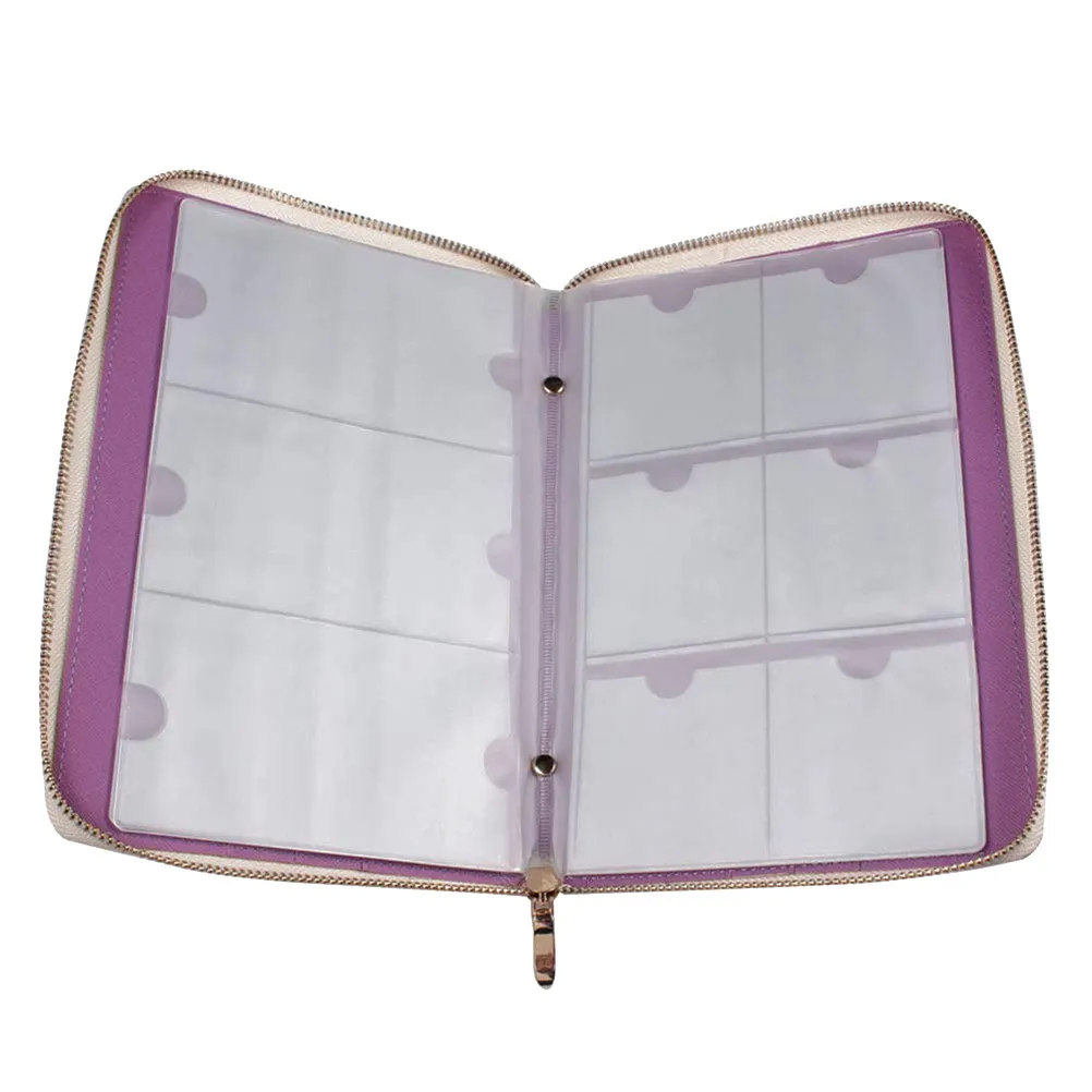 

Сумка-органайзер на молнии для 72 трафаретов для стемпинга, прочный чехол для хранения маникюрных принадлежностей, сумка для карт, 1 шт.