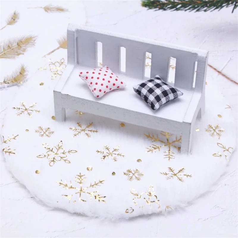 Small Dollhouse Miniature Carpets Soft Wool Blankets for DIY Scene Decor Decorative Crafts Household Girl Boys DIY Ornaments