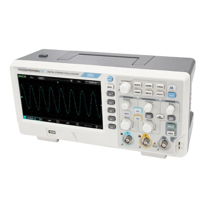 For UNI-T UTD2102CL PRO Oscilloscope Digital DIY 2 Channels Oscillograph 150MHz 500Ms/S Storage Portable USB Oscilloscopes Kit