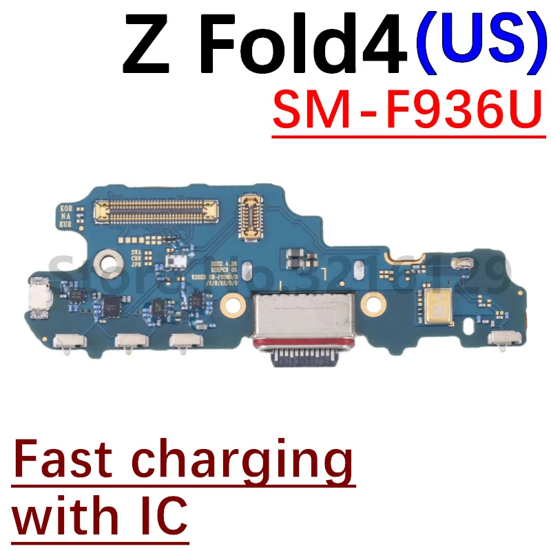 USB Charging Port Dock Charger Plug Connector Board Flex Cable With MIC For Samsung Galaxy Z Fold Fold2 Fold3 Fold4 Fold5 5G