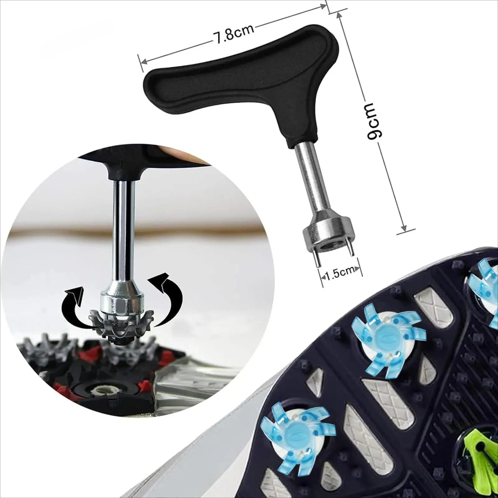 1PC Golf Shoe Spikes Anti Slip Shoe Cleat Stinger Screw Replacement Thread Spikes Cleats For Golf Boots Golf Shoe Accessories