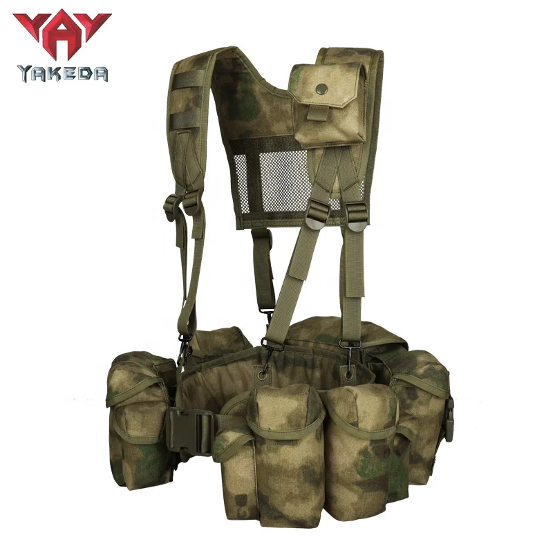 YAKEDA chaleco táctico MOLLE camuflaje verde - nylon 1000D exterior - imagen 3
