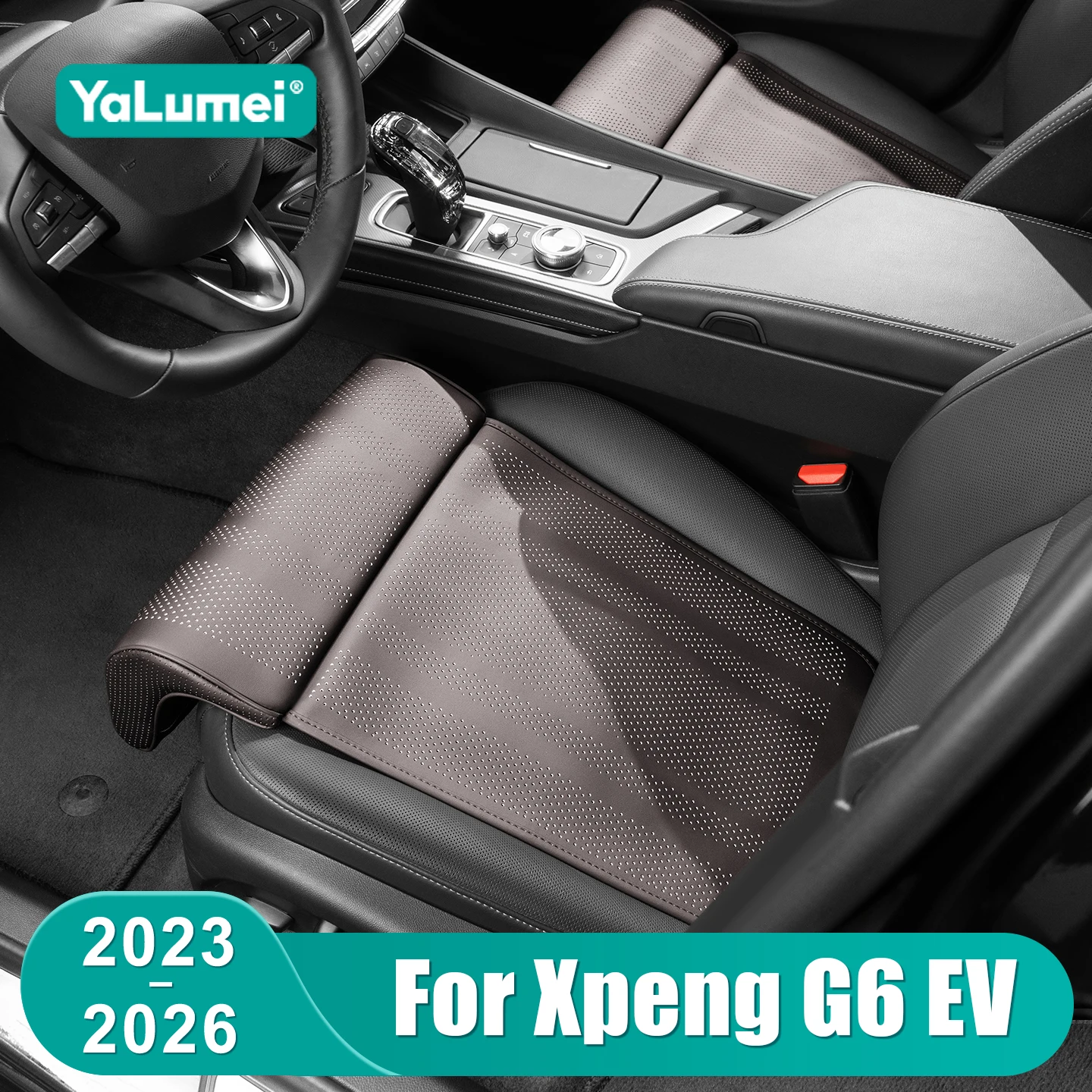 For Xpeng G6 EV 2023 2024 2025 2026 G01 PHEV Leather Car Seat Pad Leg Support Pillow Cover Memory Foam Accessories