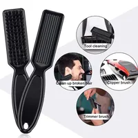 Soft Hair Cleaning Brush Set Barber Neck Duster with Plastic Handle Hairdressing Carving Shape Head Cleaning Tool 2