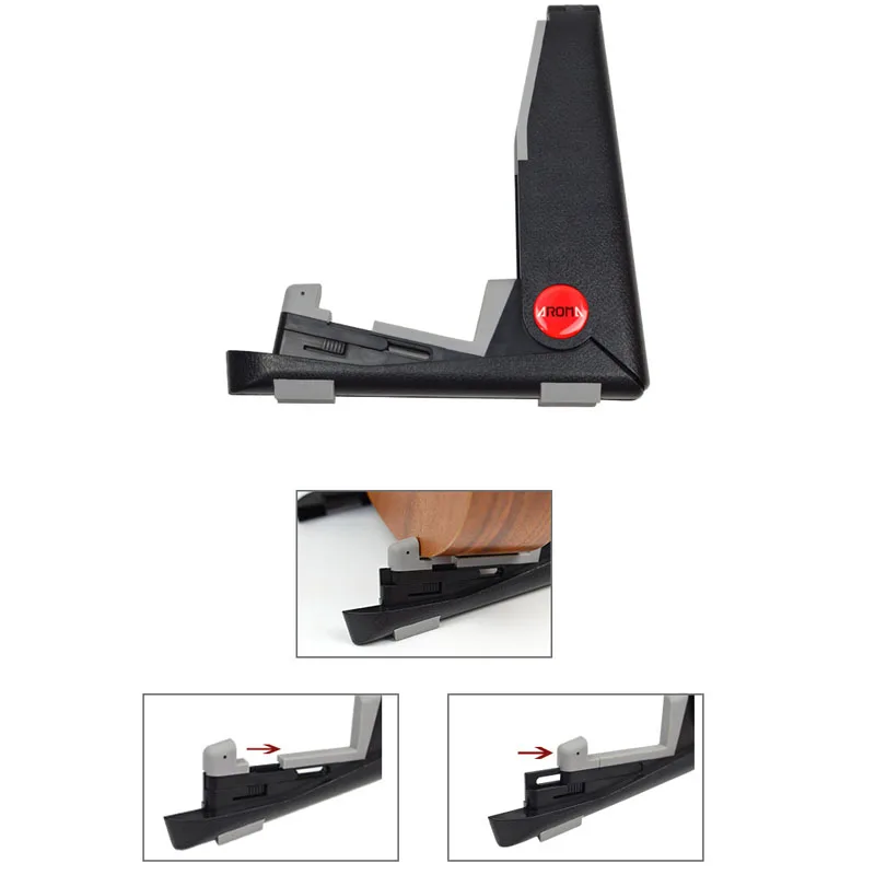 Folding Vertical Guitar Stand, Silicone Anti Slip, Movable Sliding Arm, Scalable Adjustment, Guitar Bracket, Ukulele