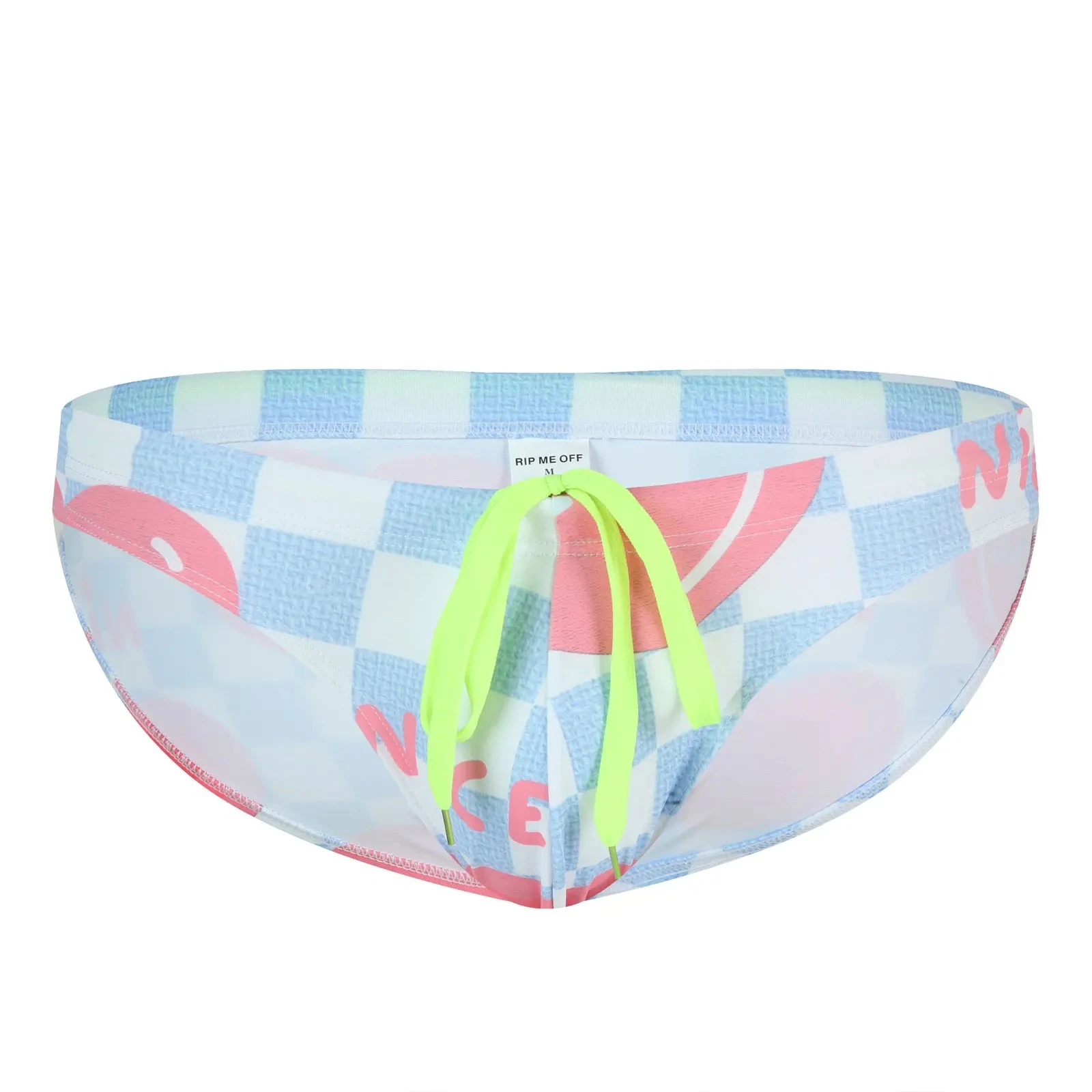 

Men Printed Swim Briefs, Drawstring U-Pouch, Double-Layer Swimwear Summer Hot Spring Pool Bathing Suits Swimming Trunks Swimsuit