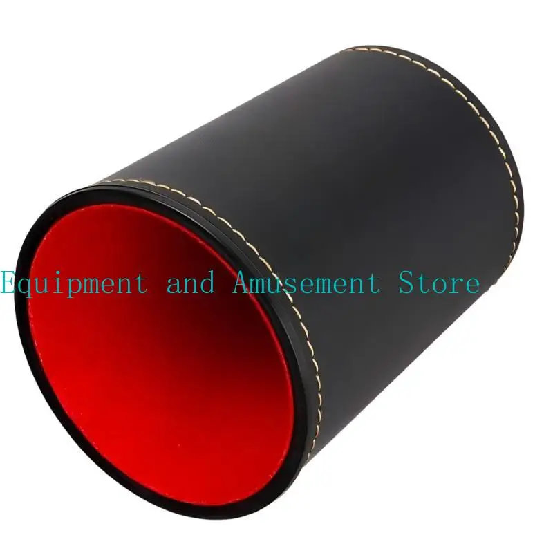 

Y1UC PU Leather Dices Cup Entertainment Dices Shake Container Most Dices Game Bar Party Table Board Game Dices Game Part