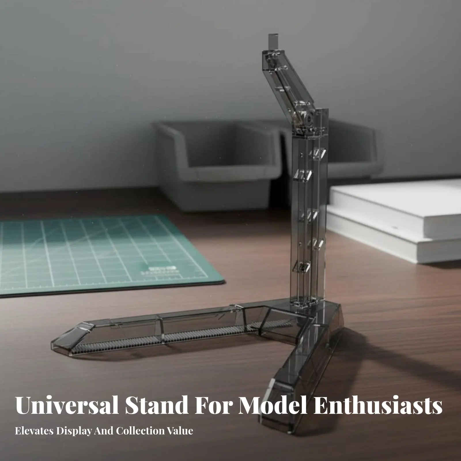 

Super Deformed Model Stand Adjustable 1/144 Scale Model Base Action Figure Display Stand Easy Assembly Clear Figure Display