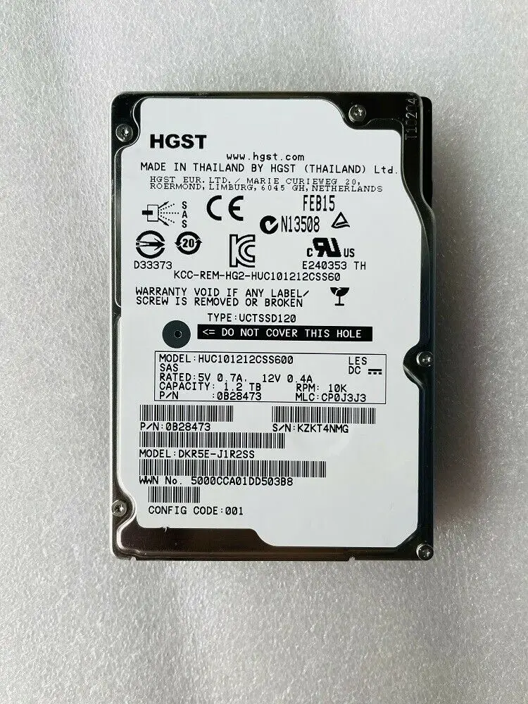 Imagem -02 - Disco Rígido de Hdd para a Empresa Hdd 1.2tb 10k 2.5 Sas 6.0 Gbps Huc1012css600