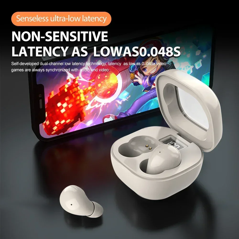 TWS Wireless Earbuds HIFI Stereo Noise Reduction Bluetooth 5.3 Earphones Mini Heasets with Microphones  Invisible Headphones