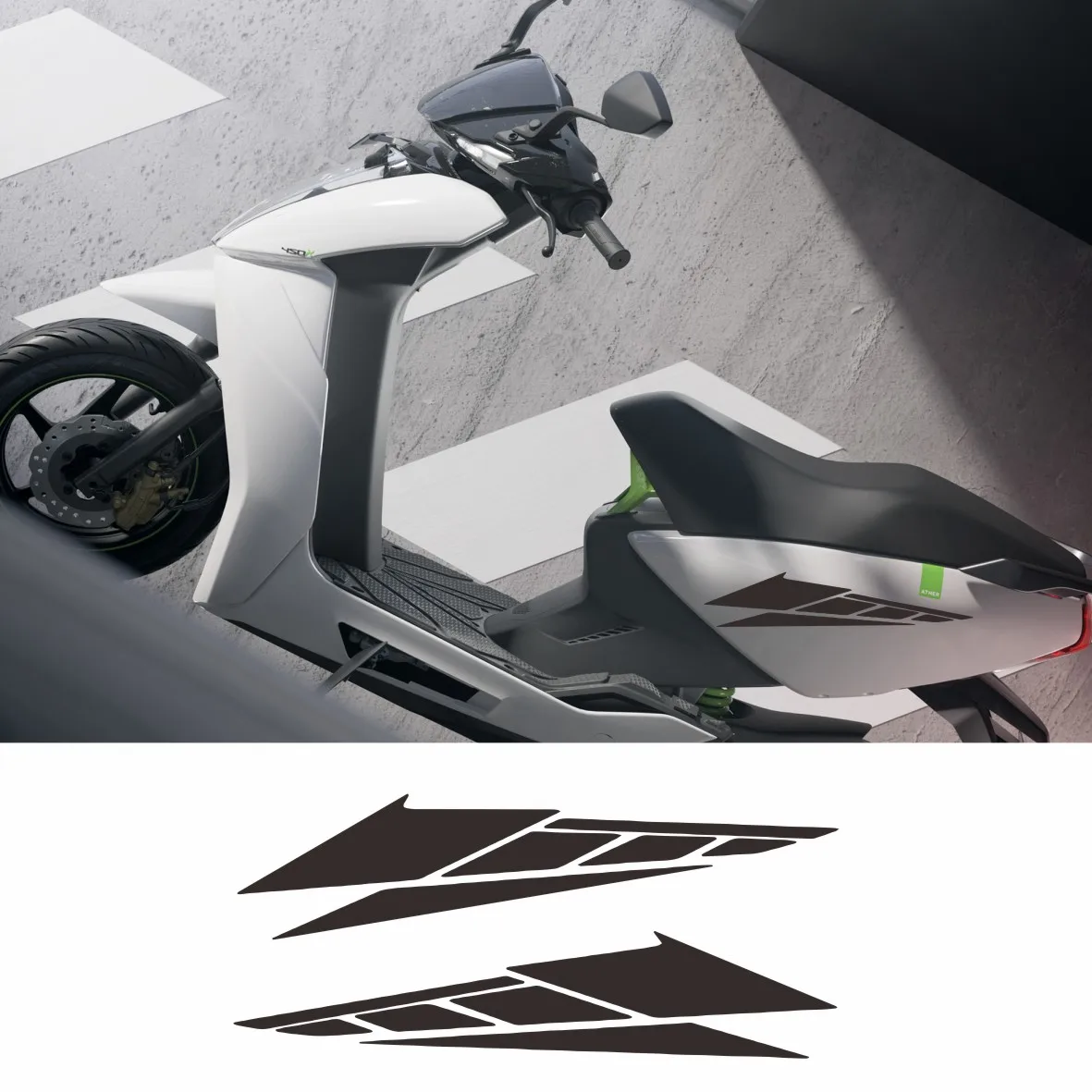 

1Pair PVC MOTO Stickers Reflective Motorcycle Decals & Accessories for Scooter Tail Box Decoration