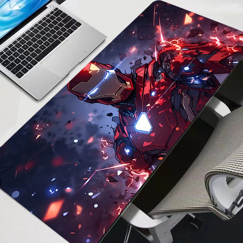 أنيمي الألعاب سرعة مسند الماوس الرجل الحديدي لأفضل هدية ألعاب كبيرة خزانة الماوس حصيرة لوحة المفاتيح ماوس الكمبيوتر مكتب الكمبيوتر حصيرة مكتبية