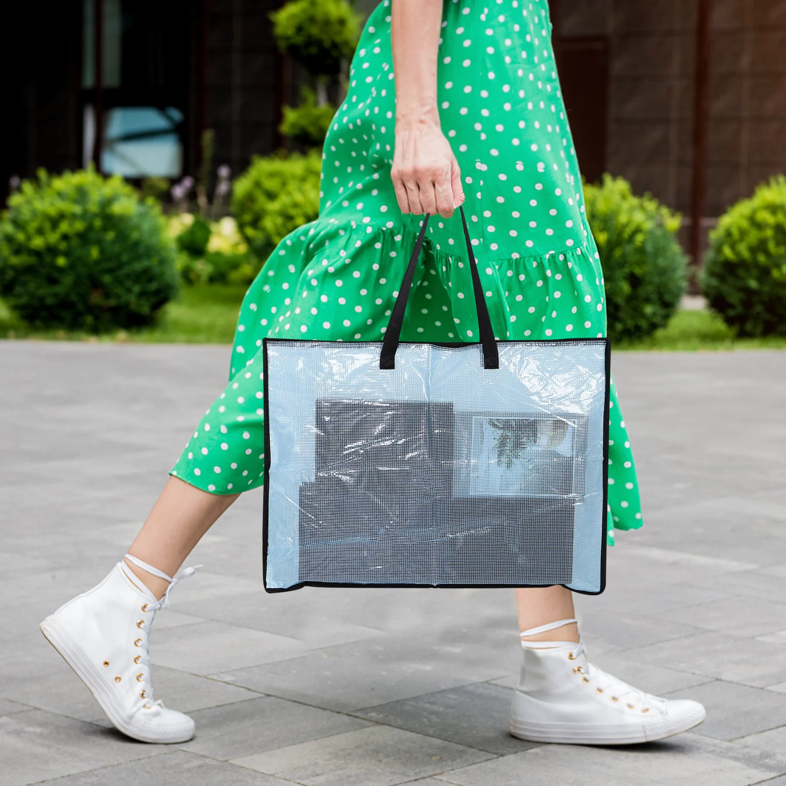 Transparent Poster Bag 24.76X18.47In Large Capacity Clear Artwork Storage Case Durable Zipper Portfolio Folder For Artists