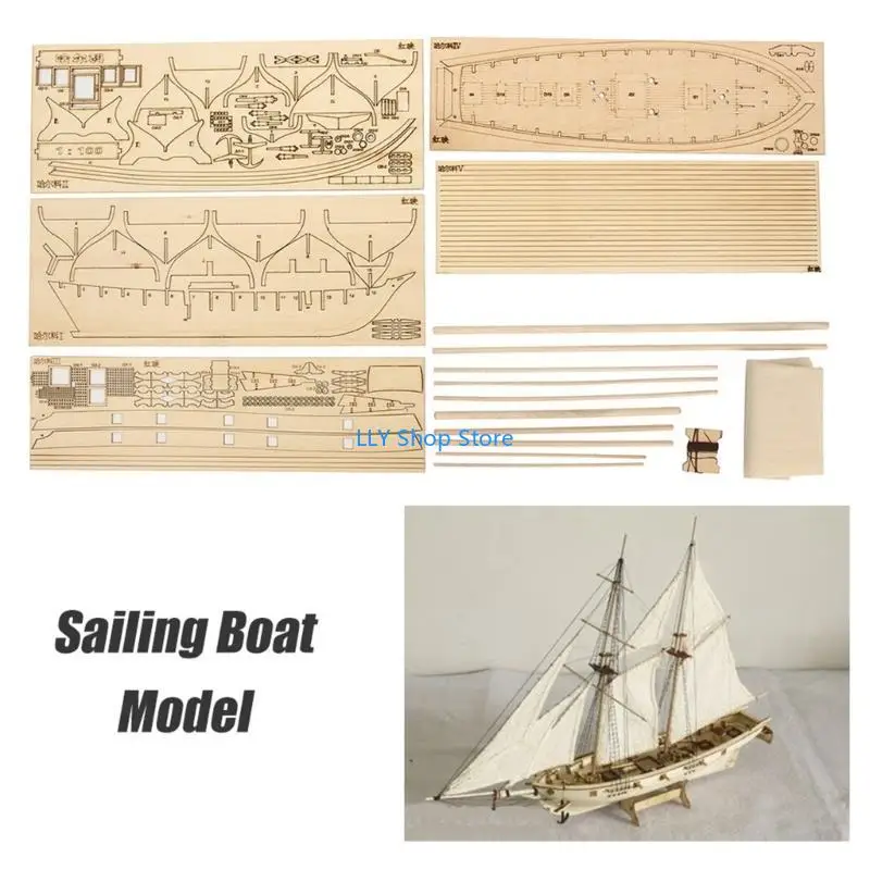 

T8UD Model Sailing Ship Building Set Toy DIY Boat Model Ship Teens Puzzle Gift