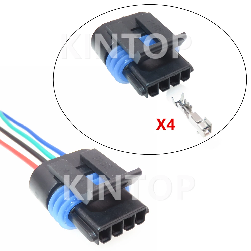 1 Set 4 Pins Car Starter Sealed Electrical Connector 12162833 12162834 Automotive Intake Pressure Sensor Wire Harness Socket