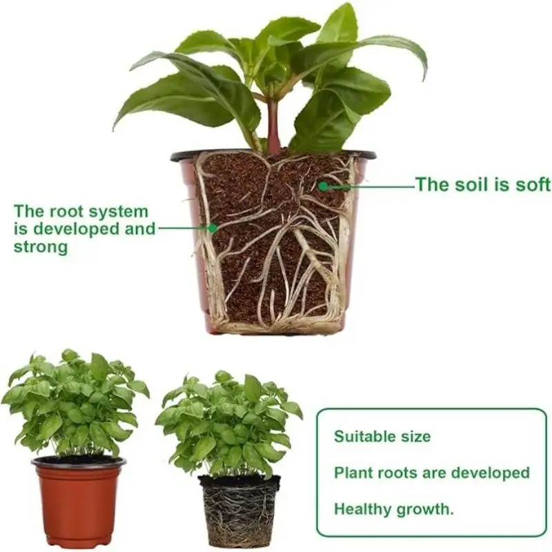 20Pcs Drain Hole Design Seeding Nursery Pots Reusable Seed Grow Cups for Balcony Potted Herb Planting