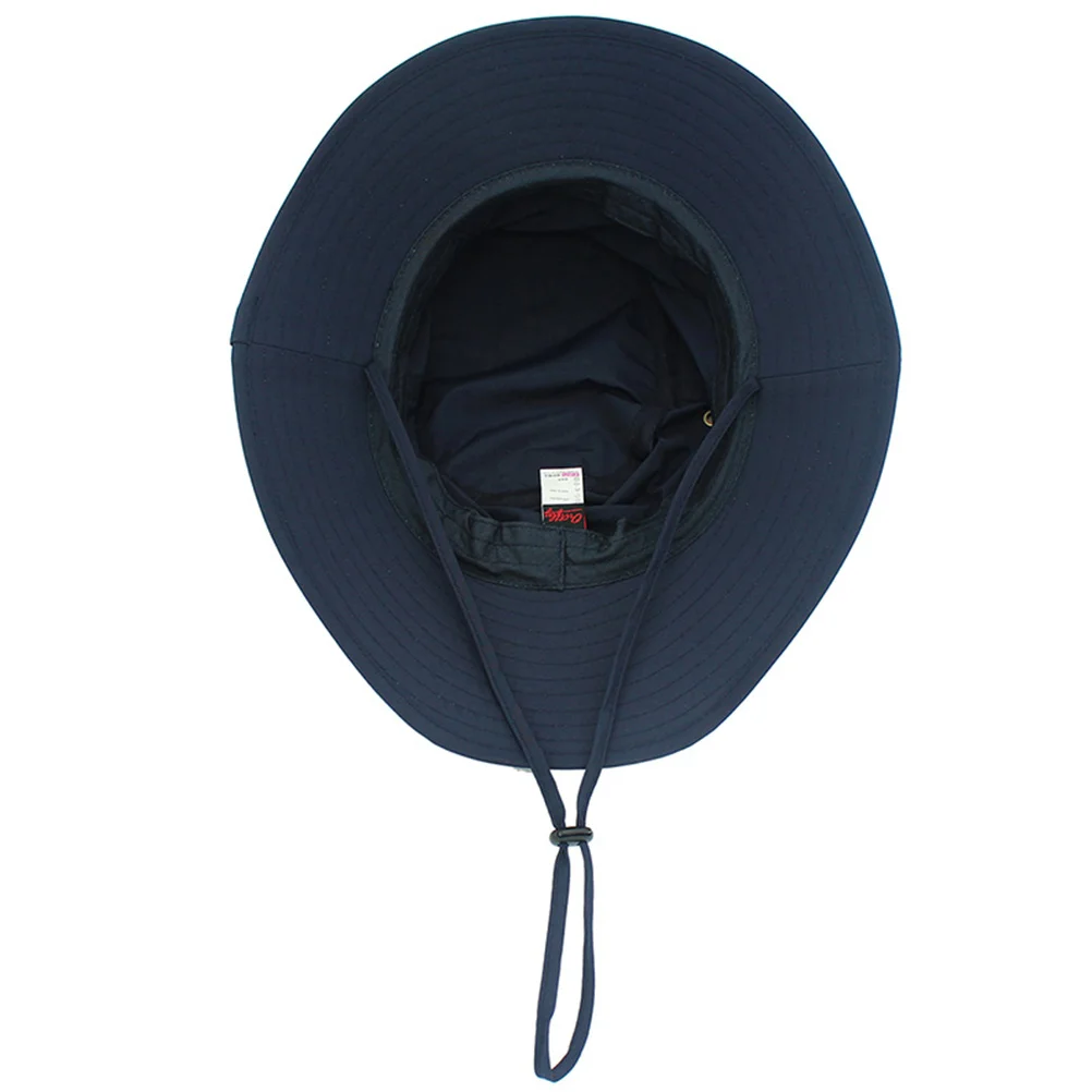 

Fashion Lightweight Breathable Big Hat for Sun Protection Long Tail Design Unisex Cap for Climbing Farming Riding Dark Blue