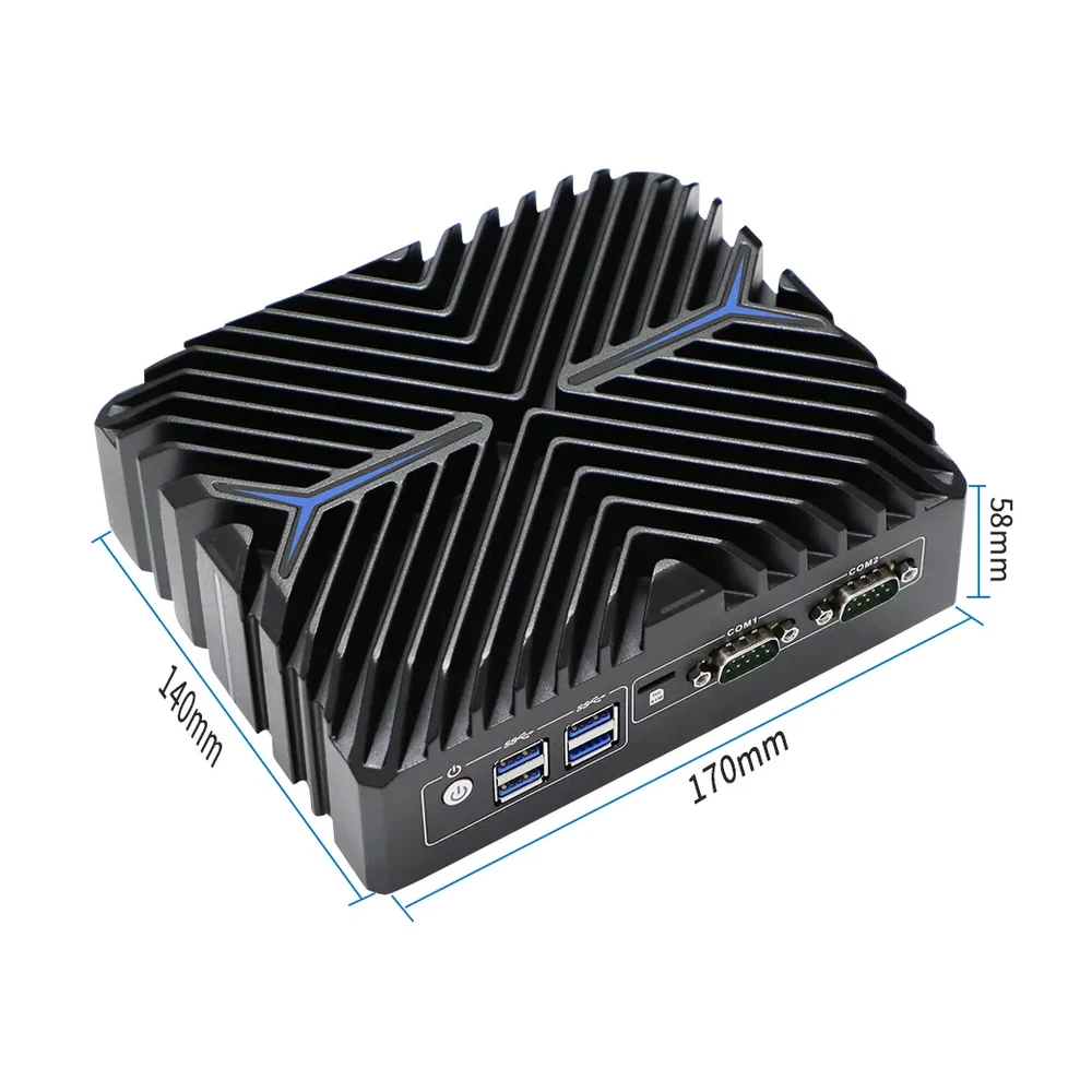 Partaker Intel 12th Core i7 1255U i5 1235U Fanless Mini PC Dual Lan Dual HD 4K Display 2 x RS232 DDR4 WIFI 4G/5G Mini Computer