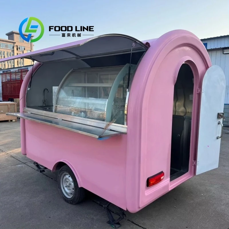 Mobile Street Food Trailer Wear Resistant Practical Design for Night Market Park Scenic Spot Business Customized