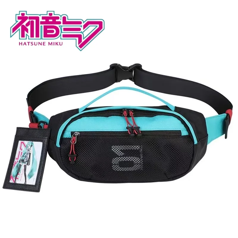 

Hatsune Miku Anime Merchandise Crossbody Bag Sports and Fitness Waist Bag Portable Loose Change Headphones Storage Chest Bag