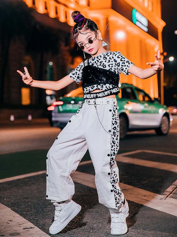 

ZZL K-PoP Clothes Kids Street Dance Costume Girl Performance Costume Jazz Dance Costume Girl Handsome Hip Hop Suit