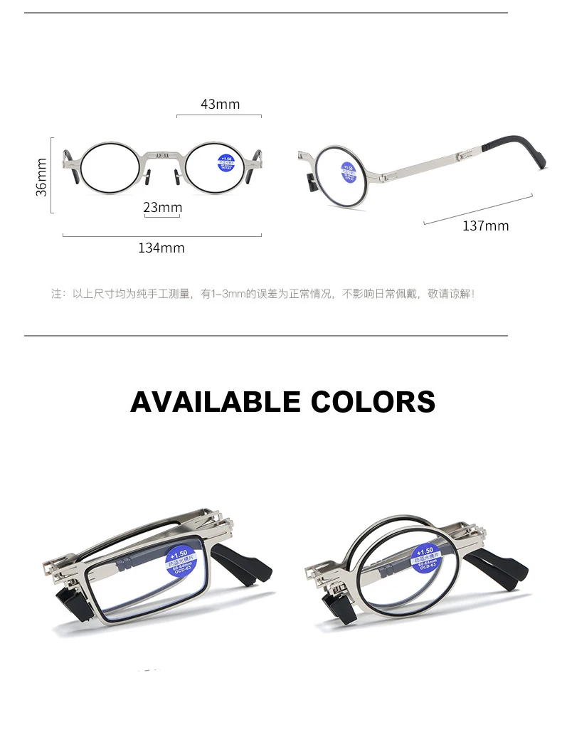 Damenbrillen mit Rahmen, ultraleichte Lesebrille für Herren, hochwertige Korrektionsbrille, minus optische Korrektionsgläser – Detail 7