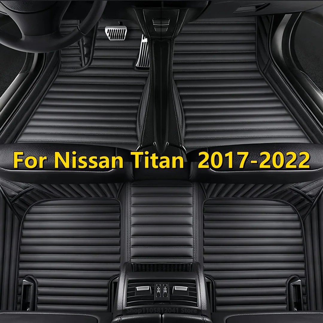 Auto Carpets Car Floor Mats For Nissan Titan 2017 2018 2019 2020 2021 2022 Leather Waterproof Carpet Auto Interior Accessories