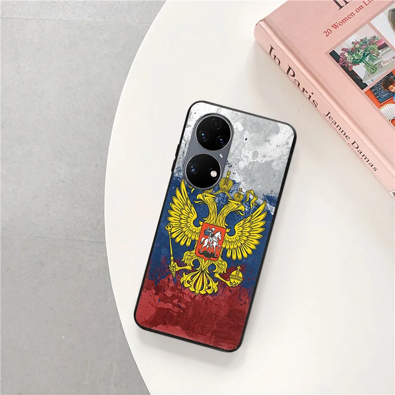 Weiche Hülle für Ehre 70 90 magic5 pro x6 x7 x8 a x9 b 8x x7b huawei p40lite p30 p20 p smart russia flagge schwarze handy hüllen abdeckung