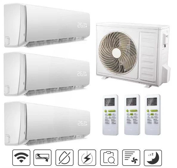 Ductless Wall Mouted Multi Split Inverter  air Conditioner