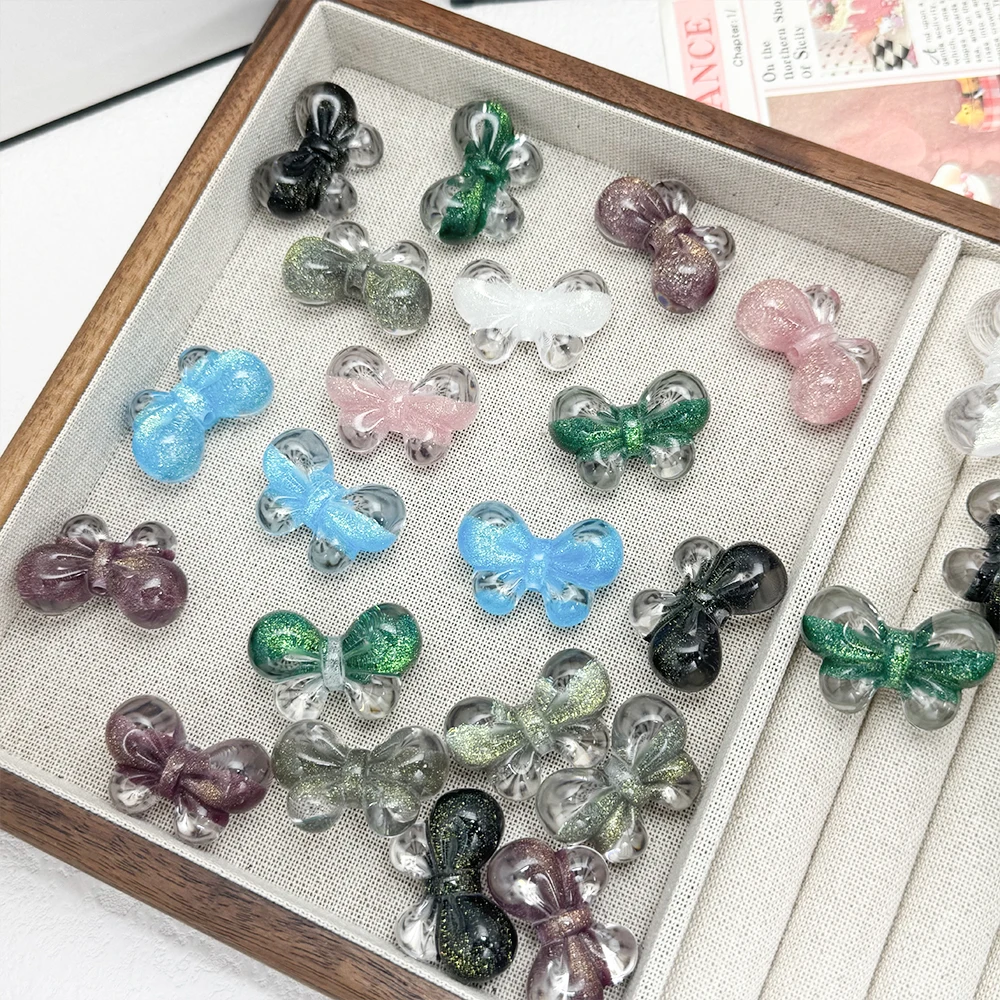 

Сердечный дизайн 50 шт. 21*31 мм DIY необычные бусины/эффект градиента/ручная работа/ювелирные аксессуары/форма банта/бусина из смолы # 19030