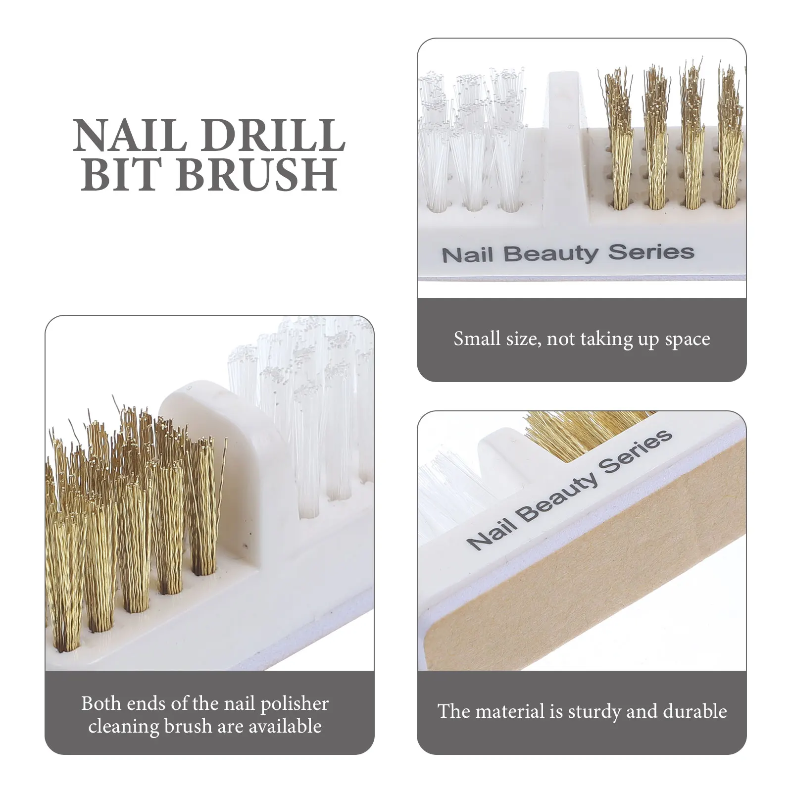 

3pcs Nail Bit Cleaner Brush For Salon Home Manicure Drill Bit Cleaning Tool Portable Polishing Brush Gift For Nail Lovers