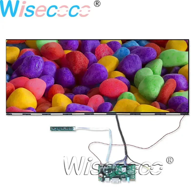 Wisecoco 25 Inch IPS LCD Screen 2560X1080 Ultra Wide Screen 3-side Boarderless Panel DP DVI LVDS Driver Board