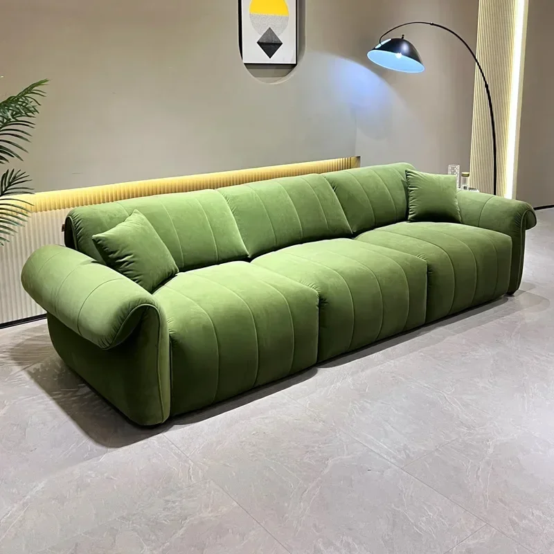 Electric sofa bed simple octopus retractable minimalist wabi sandy wind dark green fabric