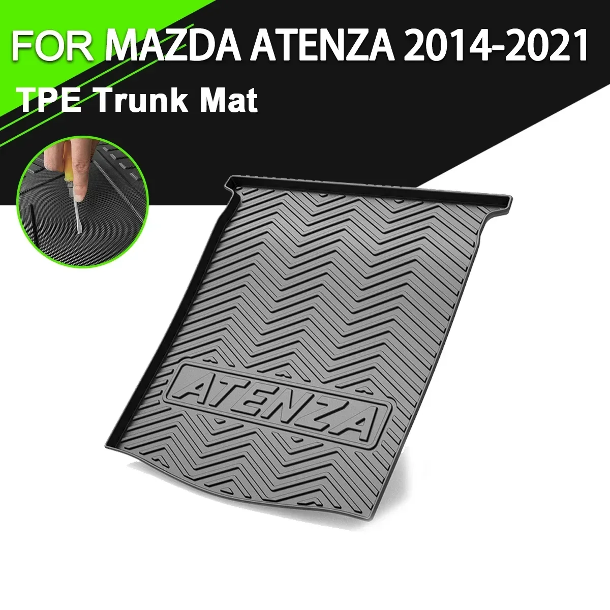 

Коврик для заднего багажника автомобиля MAZDA ATENZA 2014-2021, водонепроницаемый Нескользящий Резиновый коврик для груза, аксессуары