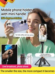 New ultra-mini universal selfie stick travel portable universal floor quadrupod cell phone photo artifact 360 degrees rotation