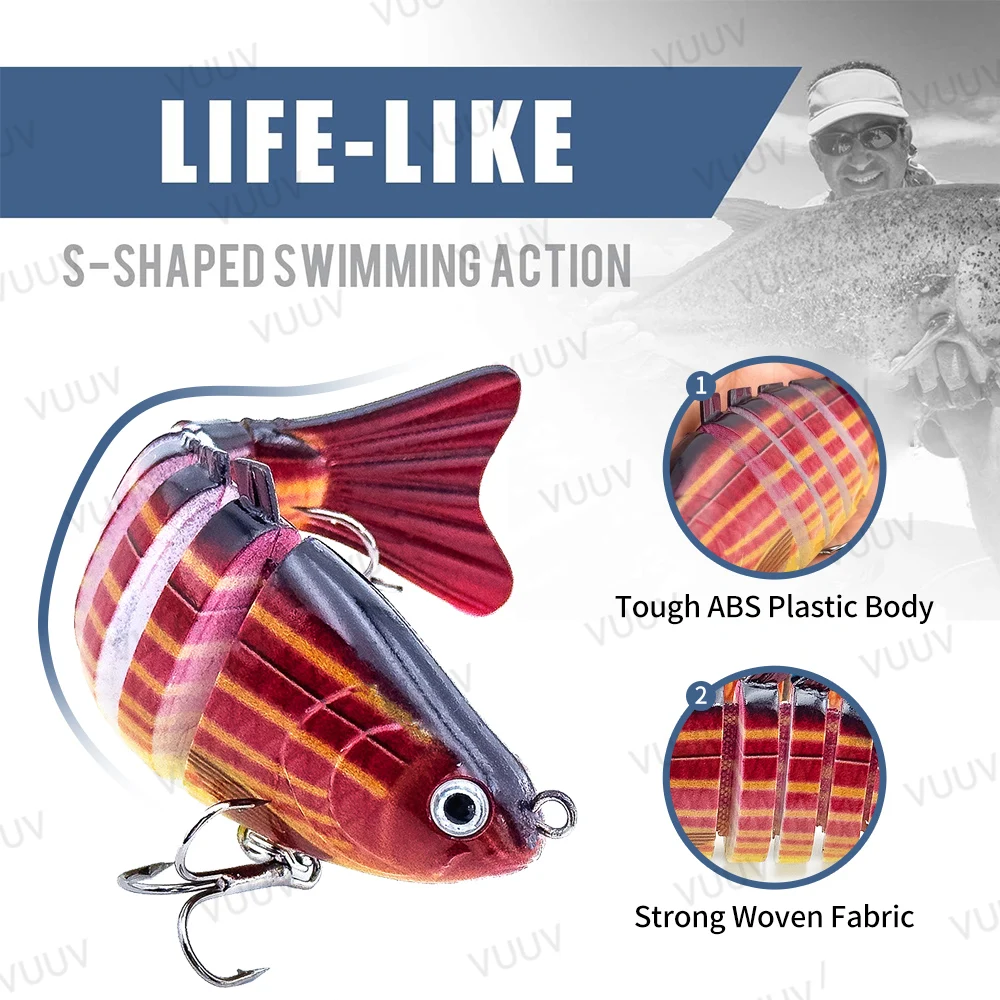 10 pcs Multi-Joint Swimbait Fi - Fishing Equipment Kit review and price